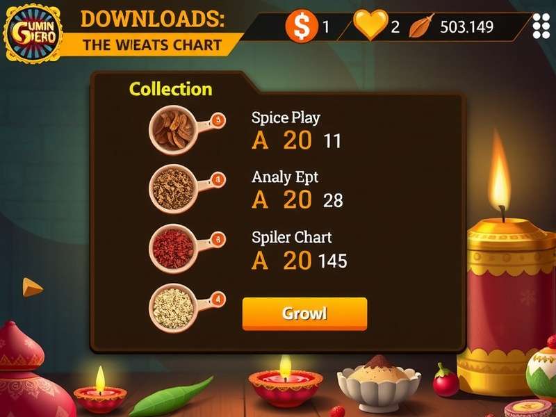 Cumin Hero Spice War gameplay screenshot showing spice collection interface